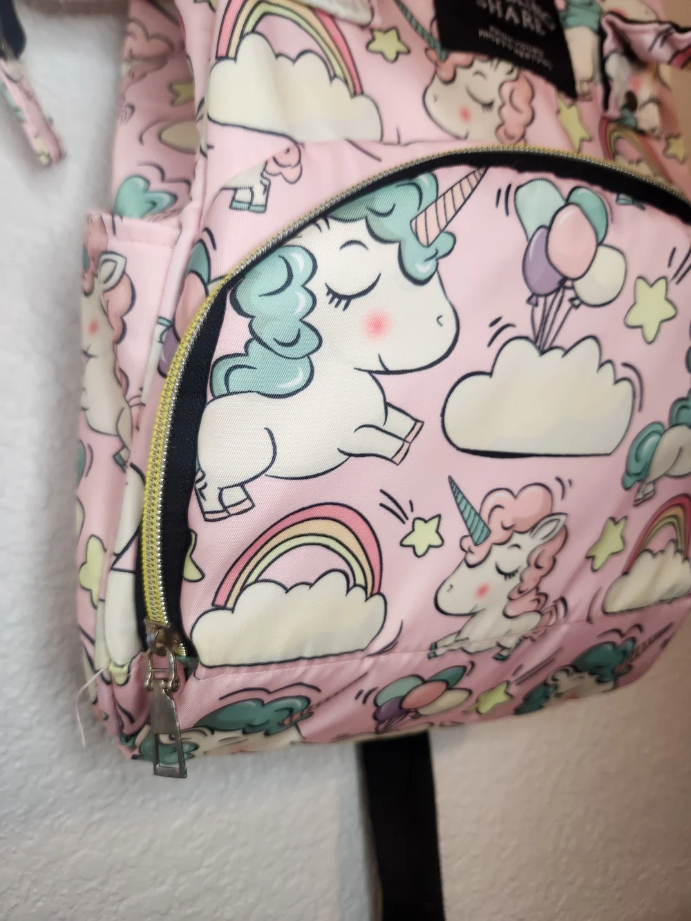 Living traveling share unicorn diaper and travel backpack 12x22